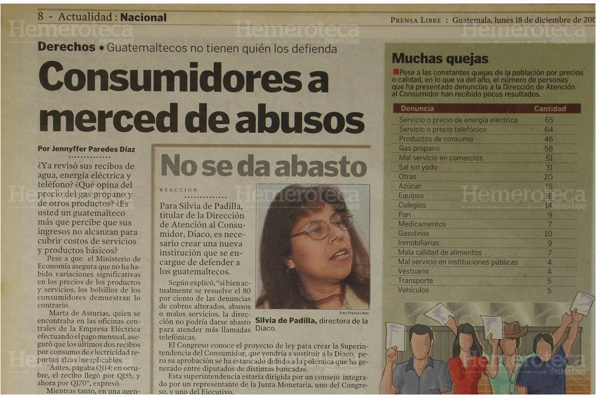 La Diaco fue creada en 1995 para velar por los intereses y derechos de los consumidores. (Foto: Hemeroteca PL)