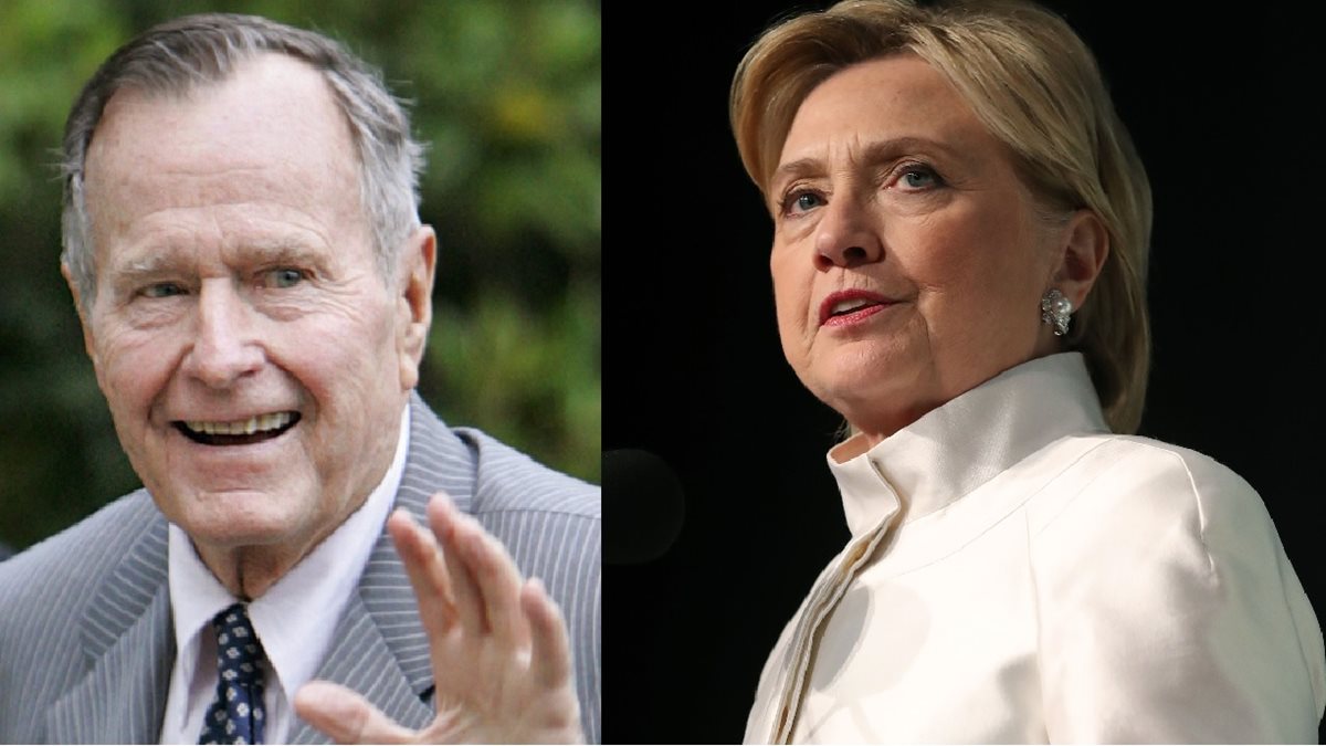 George H. W. Bush planea votar por la candidata demócrata Hillary Clinton. (Foto Prensa Libre: AFP)