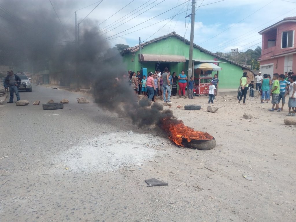 Lugar de la protesta en la cabecera de Jutiapa. (Foto Prensa Libre: Óscar González).