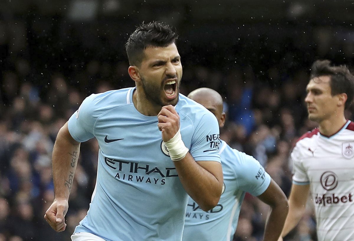 Agüero sigue haciendo historia en la Premier League. (Foto Prensa Libre: AP)