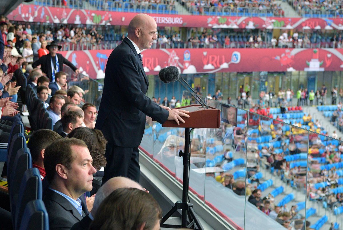 La Fifa aseguró este martes que no hay “ninguna investigación preliminar ni ningún procedimiento abierto” contra su presidente, Gianni Infantino. (Foto Prensa Libre: AFP)