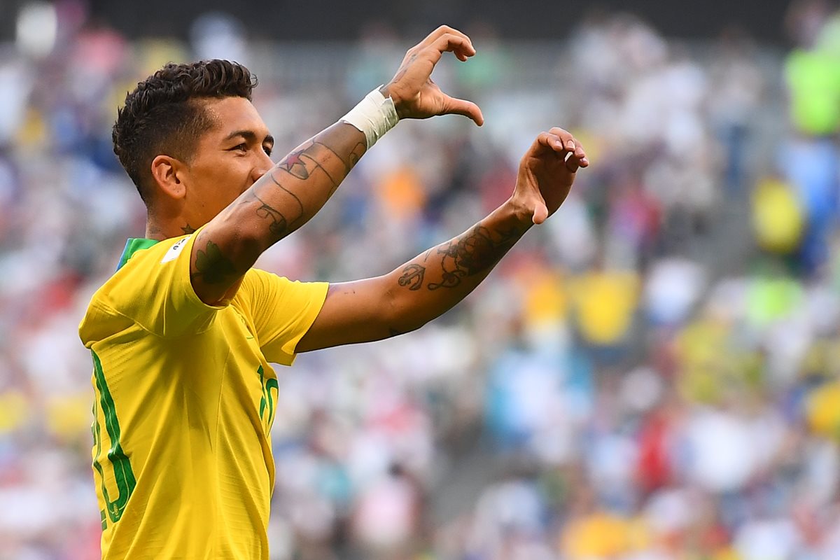 Firmino sentencio la serie en favor de Brasil en los últimos minutos del encuentro. (Foto Prensa Libre: AFP)