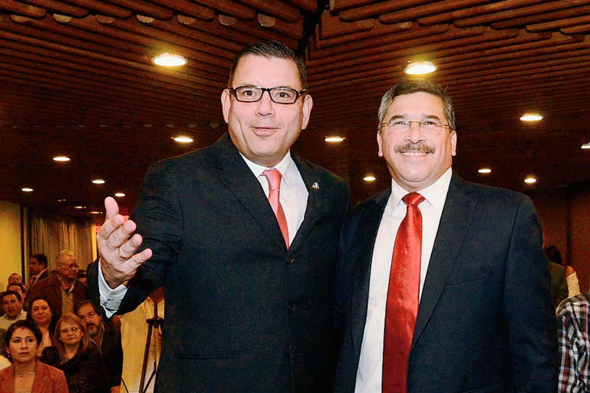 Manuel Baldizón y Édgar Barquín, precanditatos a la presidencia y vicepresidencia de Líder. (Foto Prensa Libre: HemerotecaPL).