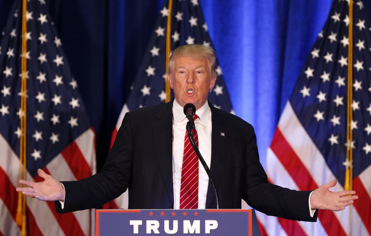 Donald Trump, candidato republicano a la presidencia de EE. UU. (Foto Prensa Libre: AFP)