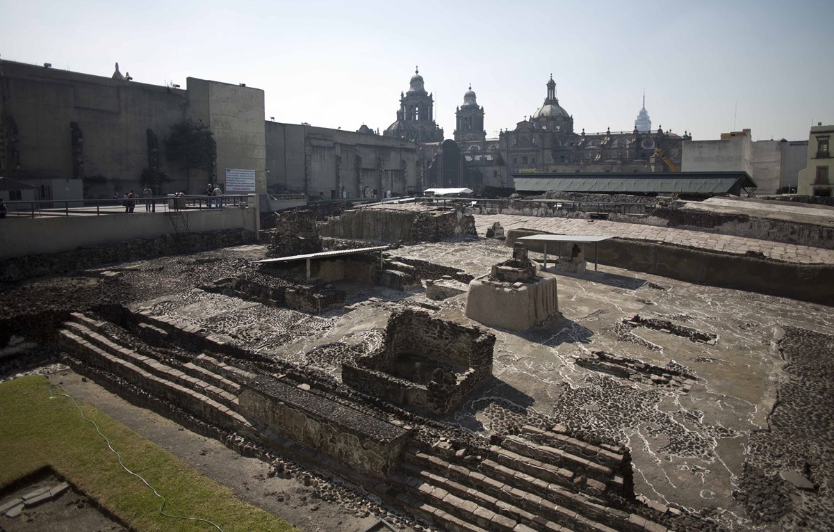 Bajo la ciudad de México se encontraron túneles de la antigua Tenochtitlán. (Foto Prensa Libre: AFP)