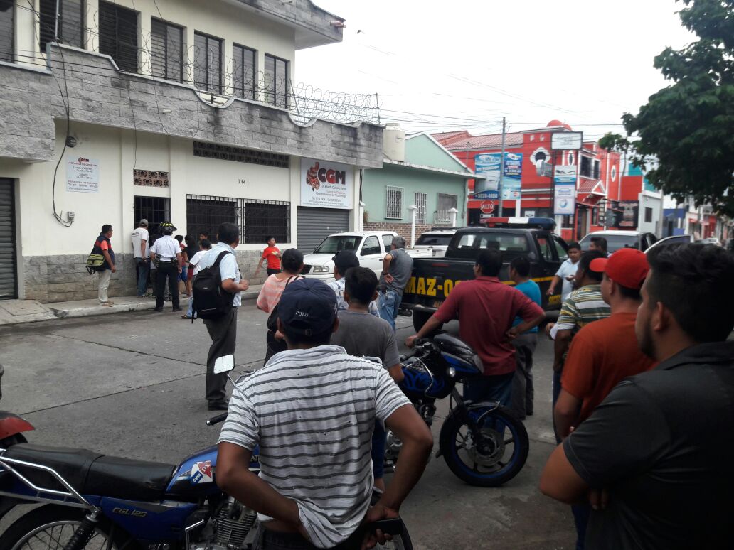 Ubicación de la clínica donde fue asesinado el médico Eduardo Antonio Quiñónez Azmitia, en la zona 2 de Mazatenango. (Foto Prensa Libre: Cristian Icó Soto).