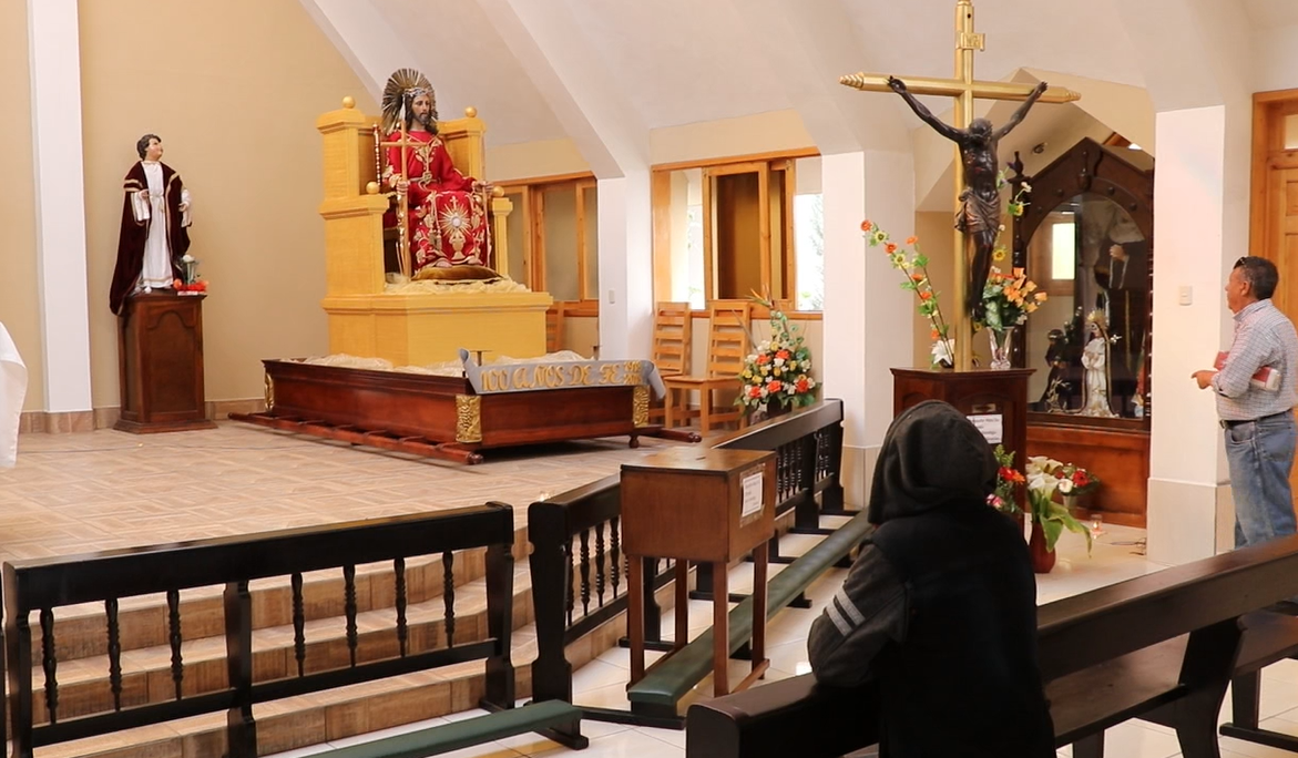 La imagen de Jesús de la Buena Esperanza, es venerada por cientos de devotos en Jalapa. (Foto Prensa Libre: Hugo Oliva)