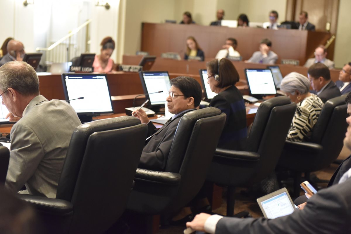 Guatemala se abstuvo a votar a favor de la creación de ese grupo de trabajo para Nicaragua. (Foto Prensa Libre: EFE/OEA)