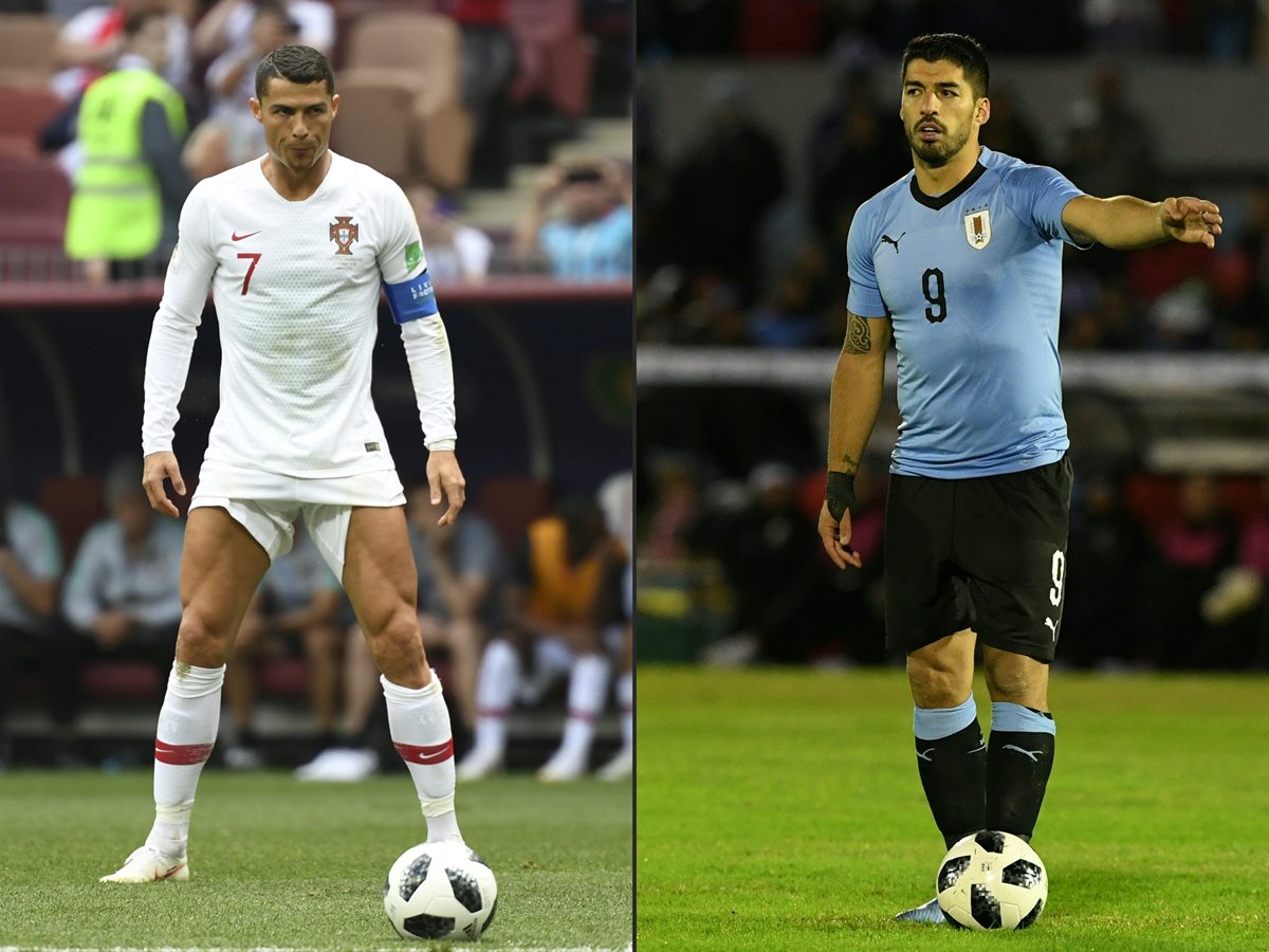 El interesante duelo entre Cristiano Ronaldo y Luis Suárez se trasladará de La Liga española hacia el Mundial de Rusia 2018. (Foto Prensa Libre: AFP)