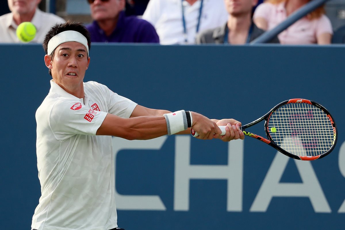 Nishikori sueña con coronarse en el Abierto de Estados Unidos. (Foto Prensa Libre: AFP)