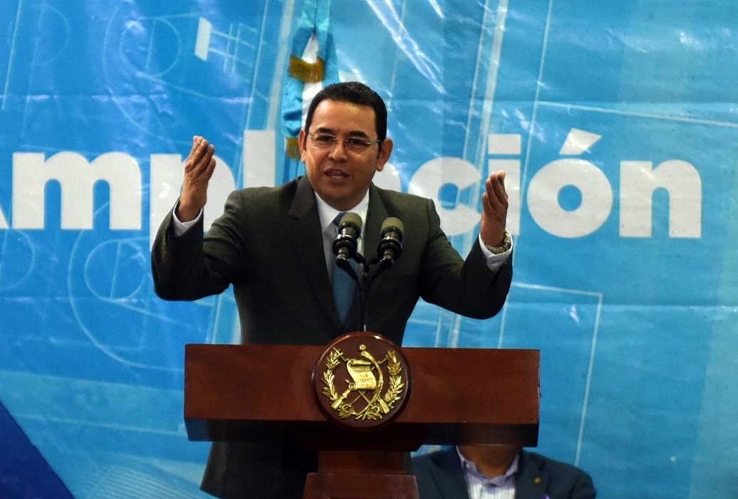 El presidente Jimmy Morales viajó a Nueva York donde participará en la Asamblea General de las Naciones Unidas. (Foto Prensa Libre: AFP)