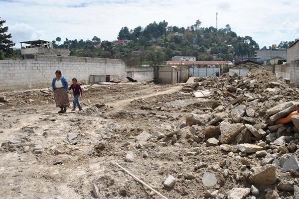 Sitio donde  se reconstruirá mercado. (Foto Prensa Libre: Alejandra Martínez)