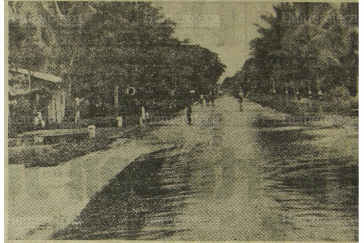 Inundaciones en Puerto San José, Escuintla, el 31 de julio de 1970. (Foto: Hemeroteca PL)