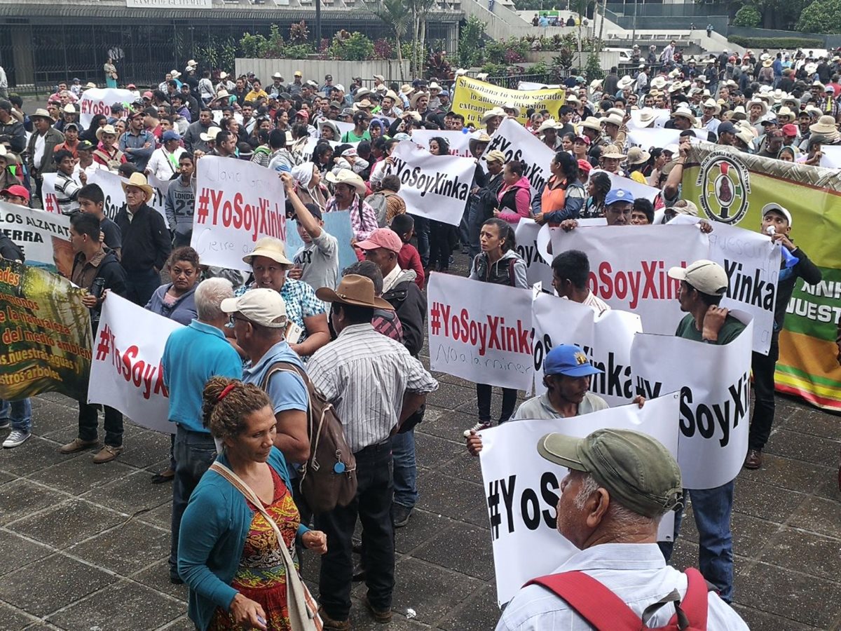 La protesta xinca pasará por el Congreso y la Corte de Constitucionalidad. (Foto Prensa Libre: Estuardo Paredes)