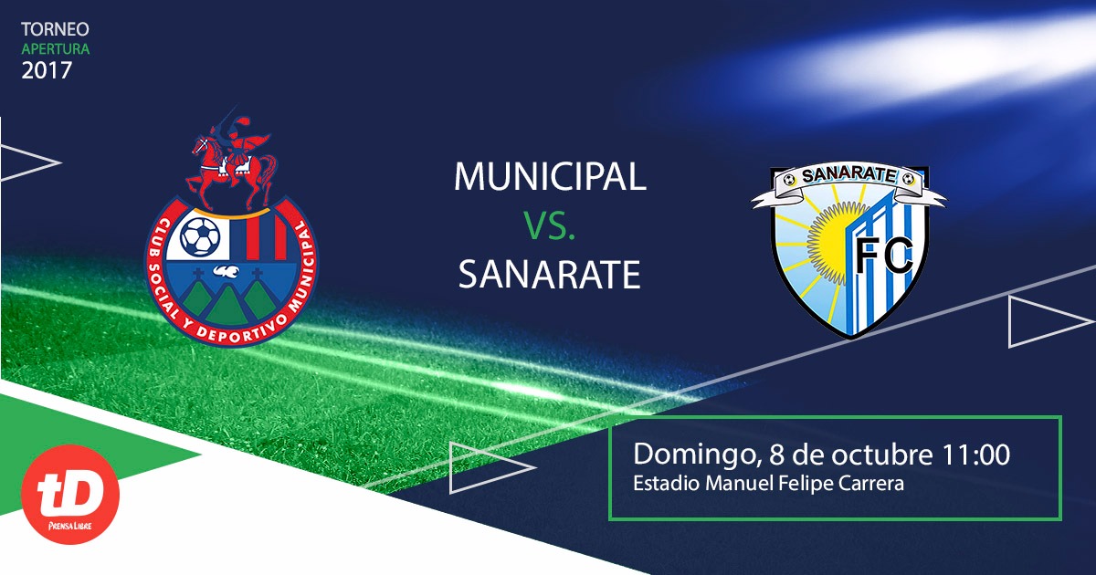 Municipal y Sanarate abren la jornada dominical del futbol nacional en El Trébol. (Foto Prensa Libre: TodoDeportes)