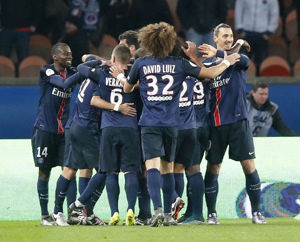 Este fue el festejo de los jugadores del PSG. (Foto Prensa Libre: AP)