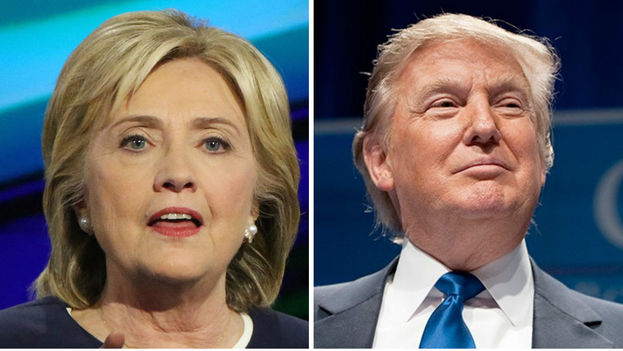 Hillary Clinton y Donald Trump encabezan sondeos para el supermartes. (Foto Prensa Libre: EFE)