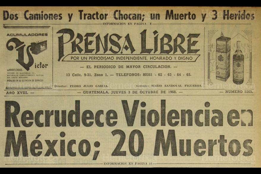 Portada del 3 de octubre de 1968. (Foto: Hemeroteca PL)