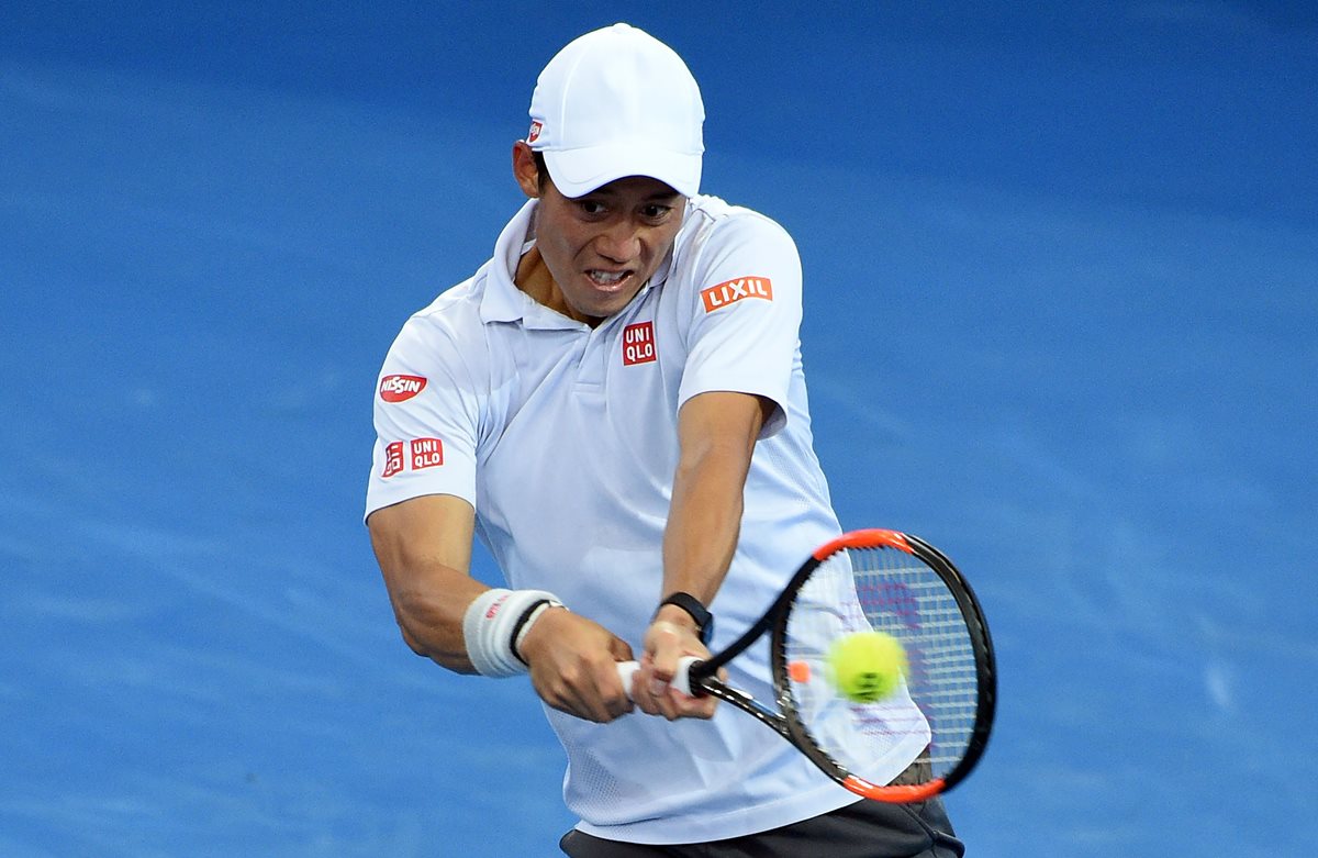 Nishikori luchará por quedarse con el título en Brisbane. (Foto Prensa Libre: AFP)