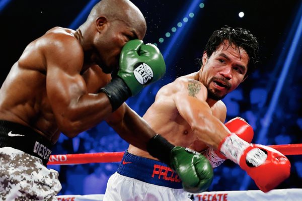 Manny Pacquiao realizó la secuela de su primer comercial donde le informaron que pelearía con Mayweather. (Foto Prensa Libre: AP).