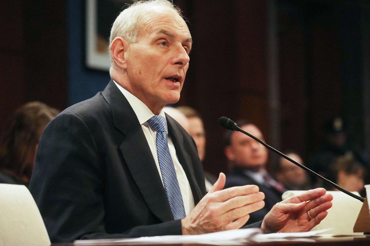 El secretario de Seguridad Interior de EE. UU., John Kelly.(Foto Prensa Libre: AFP).