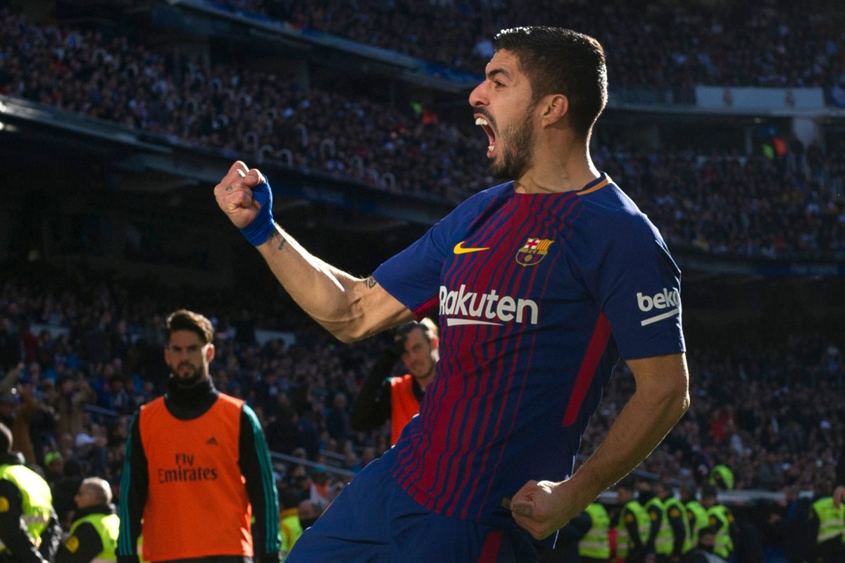 Suárez dedicó los 400 goles a sus seguidores en redes sociales. (Foto Prensa Libre: AFP)