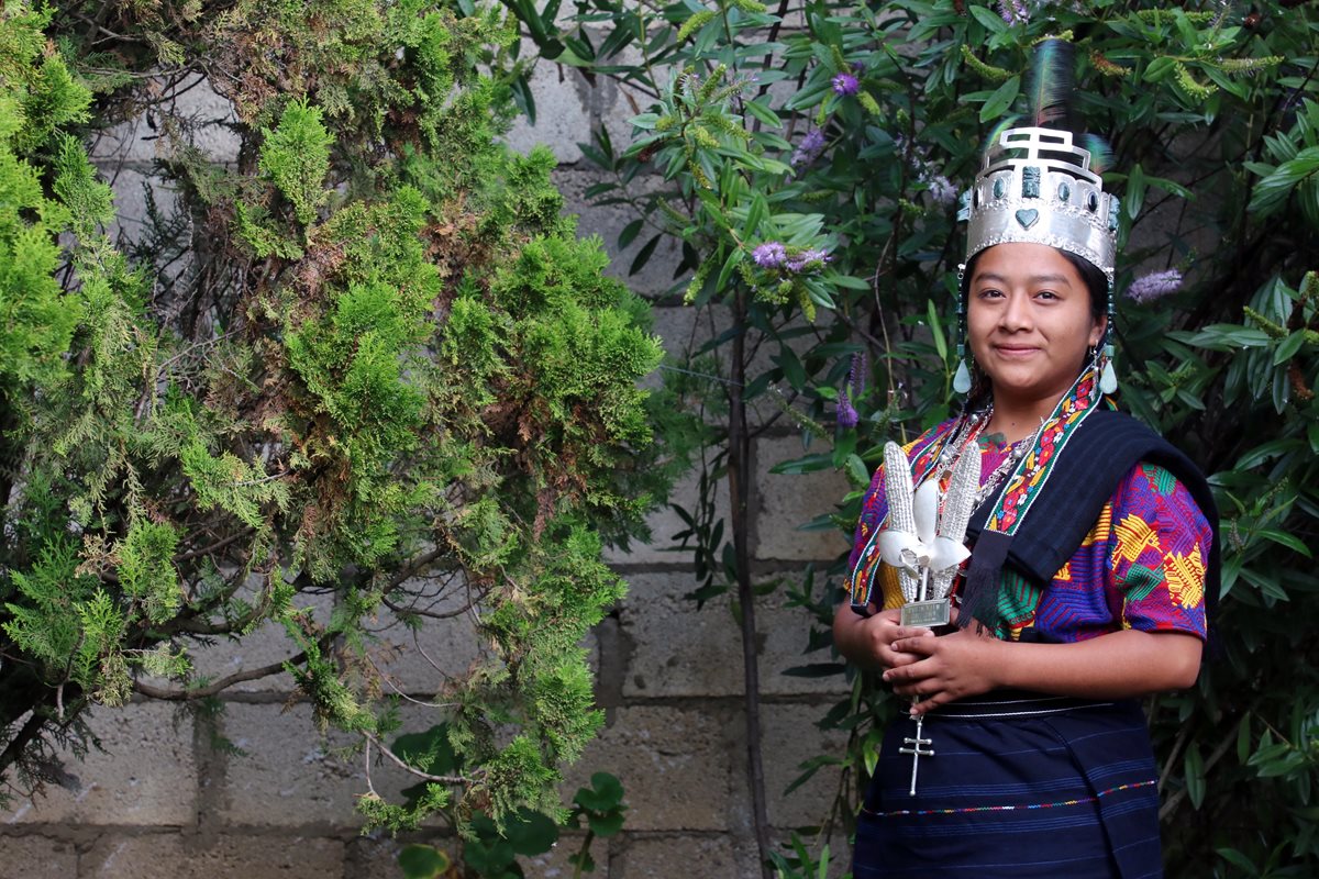 Lesly López Cabrera, actual Rabín Ajaw, es invitada de honor para evento cultural en Estados Unidos. (Foto Prensa Libre: Carlos Ventura)