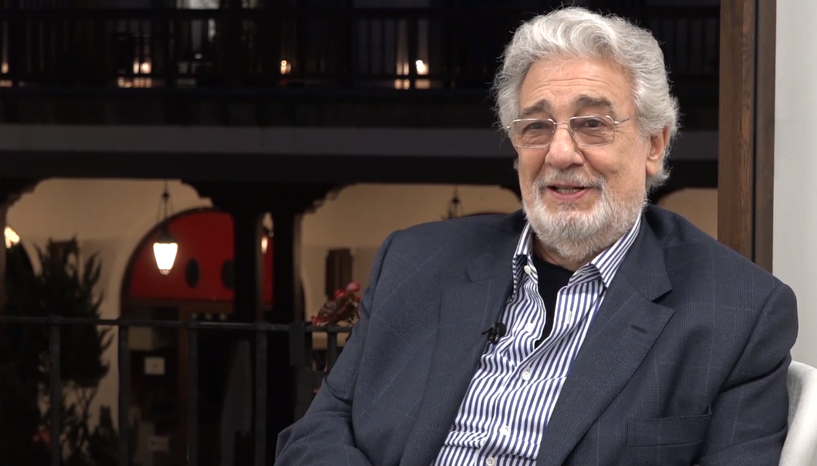 El español Plácido Domingo, en entrevista para Prensa Libre (Foto Prensa Libre: Álvaro González).