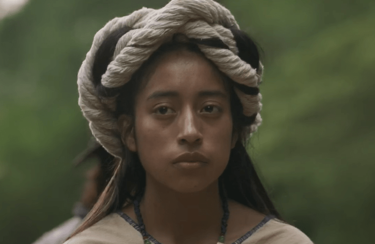 María Mercedes Coroy, en el papel de La Malinche. La actriz protagoniza una miniserie mexicana (Foto Prensa Libre: Canal Once).