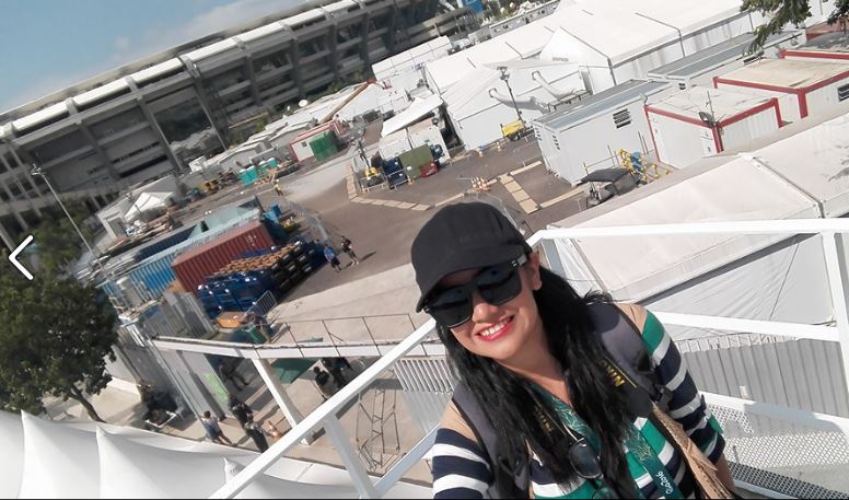 Jeniffer Gómez, enviada especial de Prensa Libre, fue víctima de robo en las cercanías del Maracaná. (Foto Jeniffer Gómez).