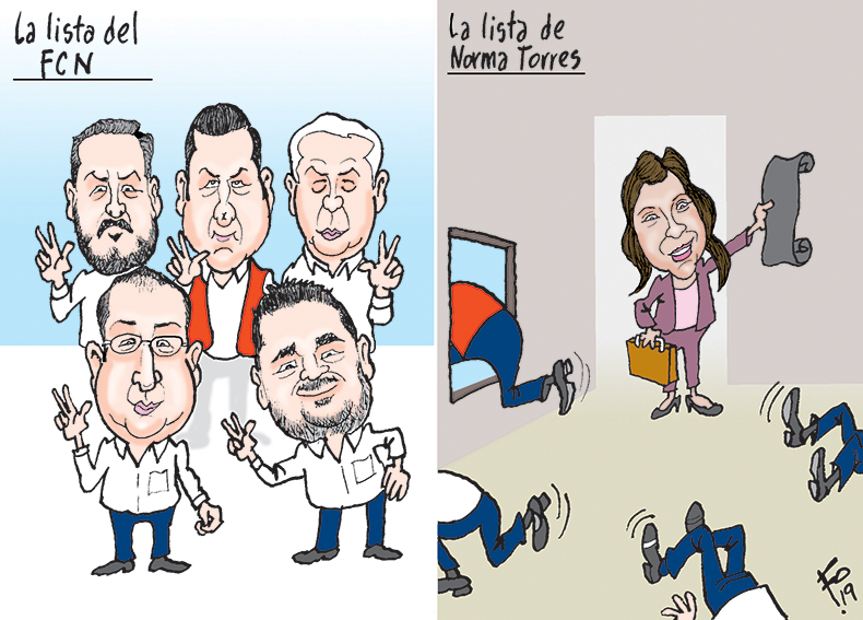 Personajes: Javier Hernández, Estuardo Galdámez, Armando Melgar, Sammy Morales, Jafeth Cabrera Cortez y Norma Torres.