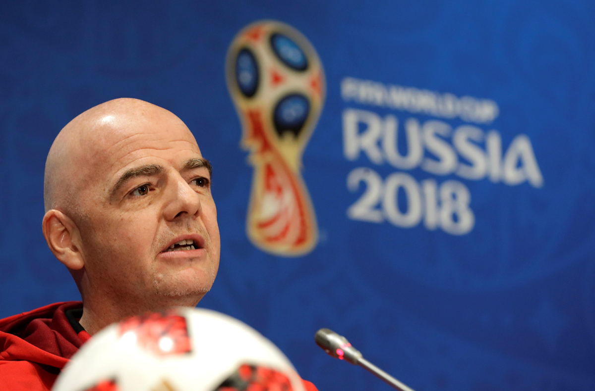 Gianni Infantino quiere que el Mundial de Qatar cuente con 48 selecciones. (Foto Prensa Libre: EFE)