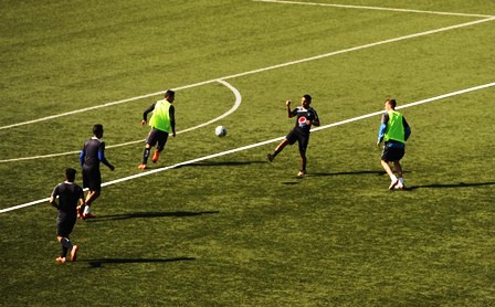 Comunicaciones realiza un entrenamiento en el estadio Cementos Progreso, donde se prepara para el juego contra Guastatoya. (Foto Prensa Libre: Francisco Sánchez).