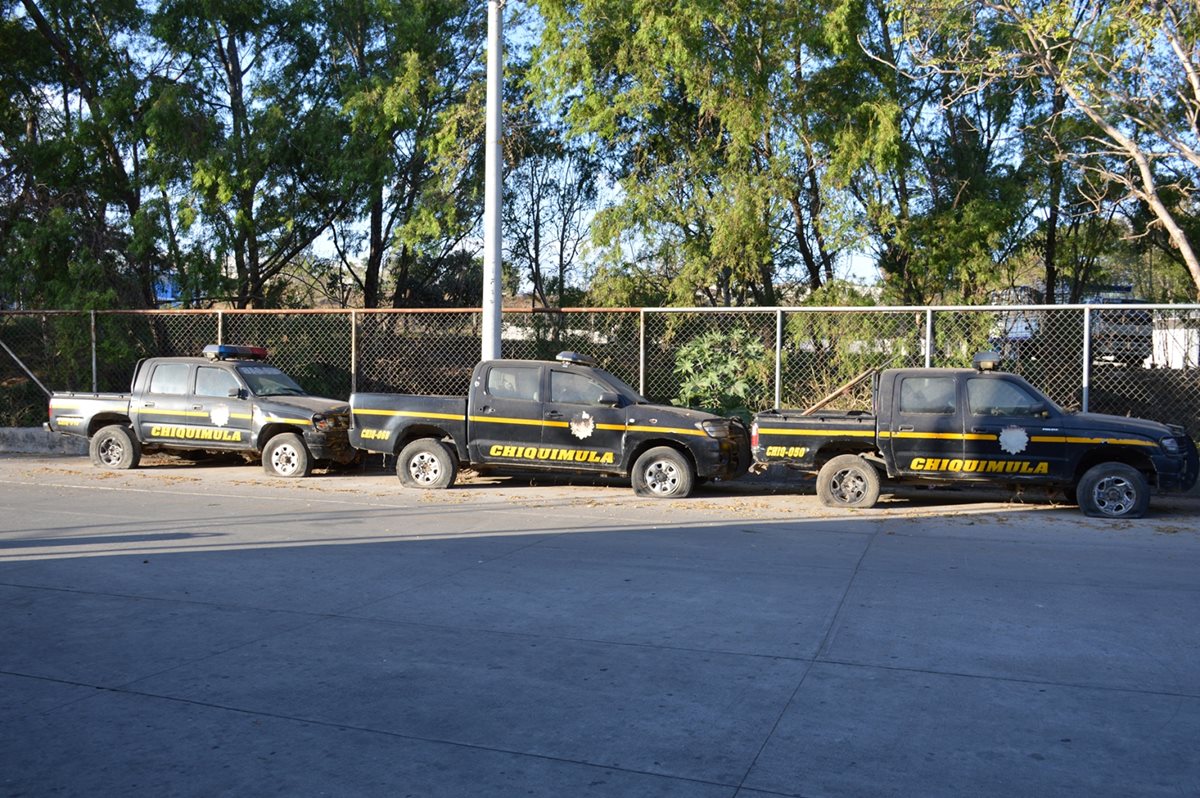 De cinco autopatrullas asignadas para Esquipulas, tres están en mal estado. (Foto Prensa Libre; Mario Morales).