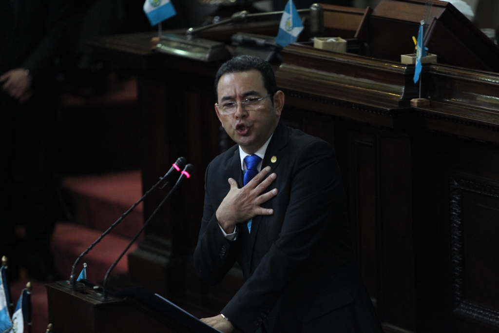 El presidente Jimmy Morales tiene la potestad de aprobar o vetar las reformas aprobadas por el Congreso. (Foto Prensa Libre: Hemeroteca PL)