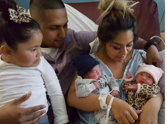 La familia de los mellizos que sorprendieron a California. (Foto: TC Televisión)