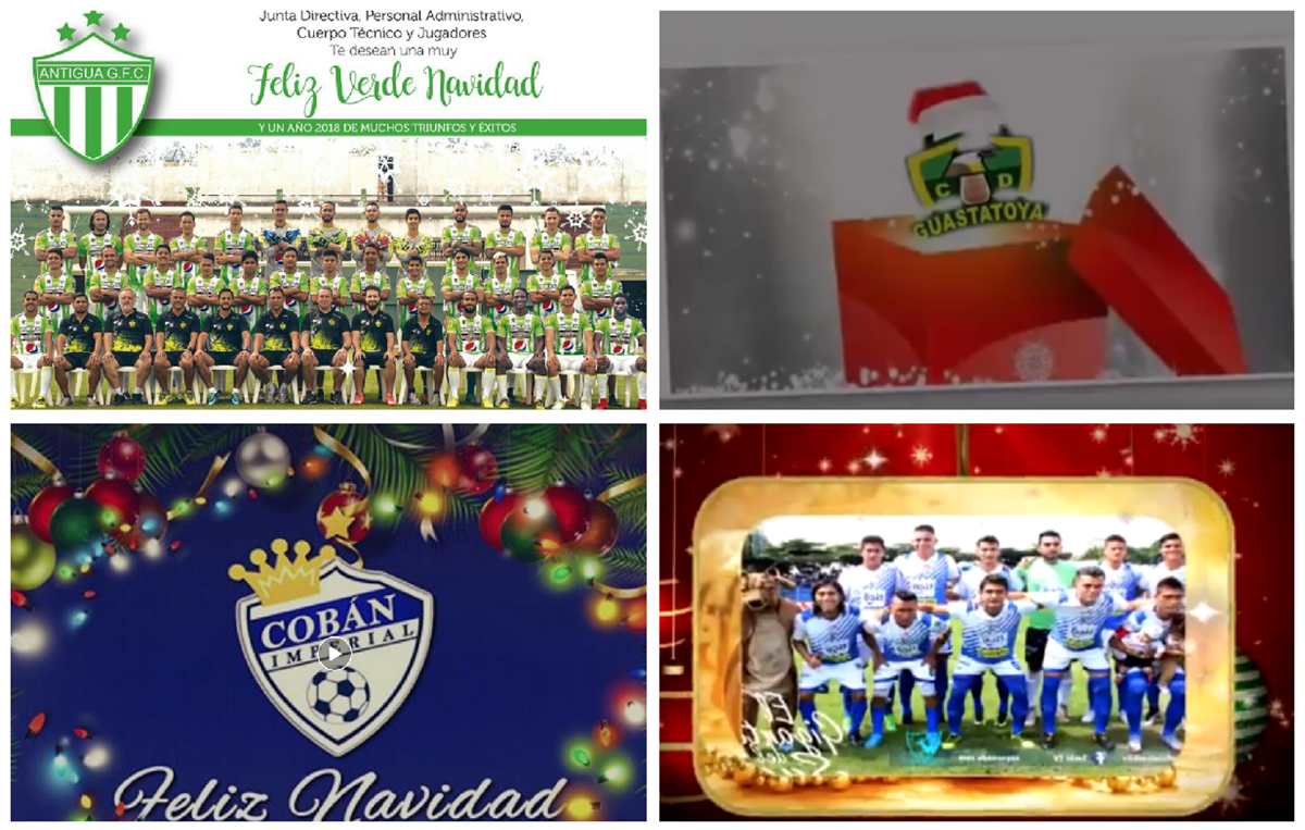 Antigua GFC, Deportivo Guastatoya, Cobán Imperial y Suchitepéquez, celebran la Navidad en el futbol guatemalteco. (Foto Prensa Libre: Hemeroteca PL)