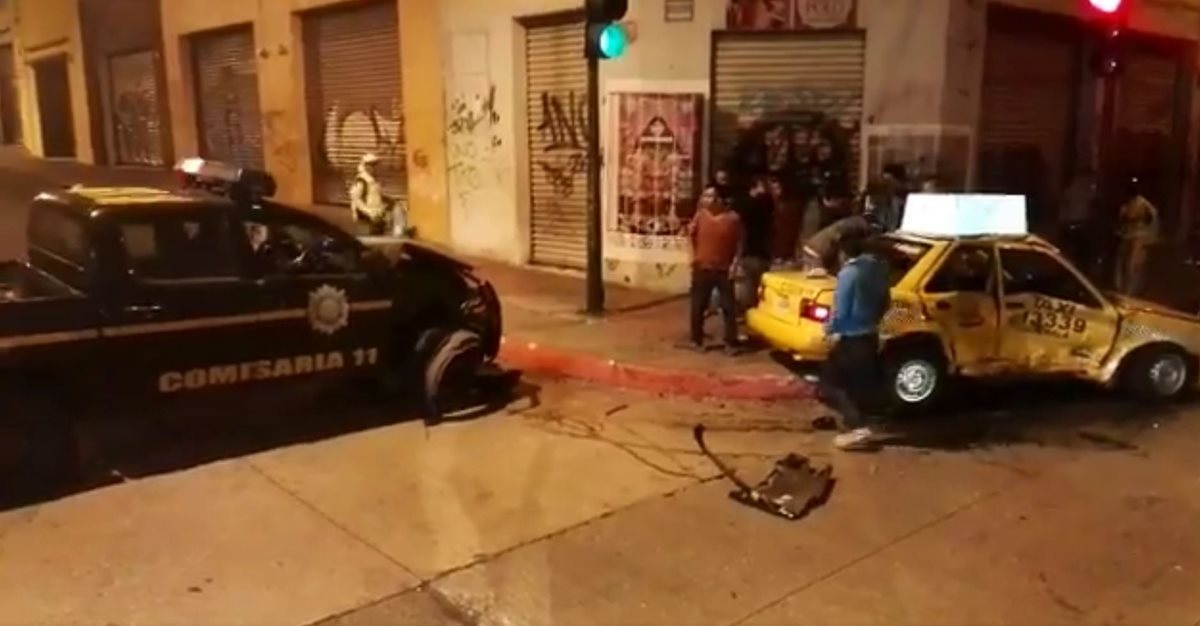 Imagen pocos instantes después de que ocurrió la colisión.