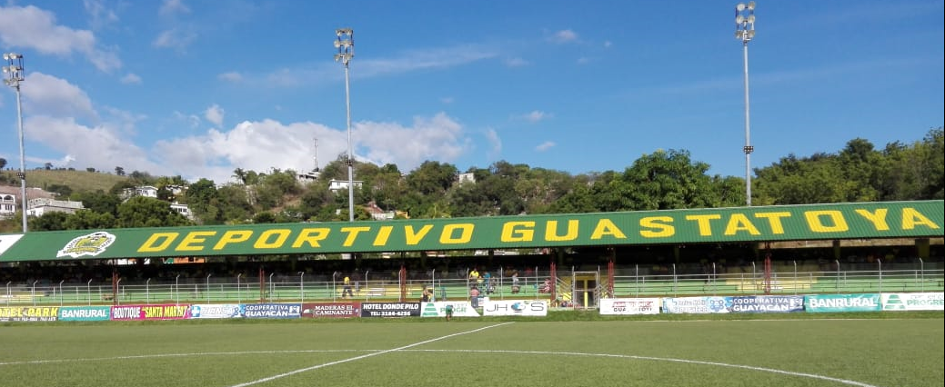 El estadio David Cordón Hichos ha lucido vacío en las presentaciones del campeón Guastatoya. (Foto Prensa Libre: La Liga Nacional)