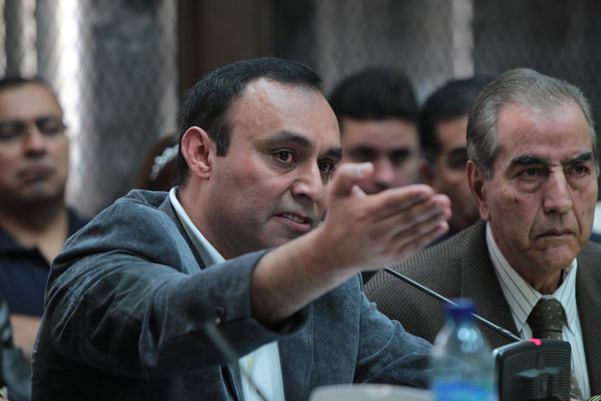 Byron Lima durante una audiencia en la Torre de Tribunales. (Foto Prensa Libre: Hemeroteca PL)