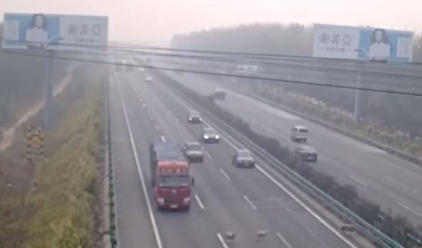 El accidente causado por tres ovejas en una autopista de China dejó tres personas muertas. (Foto Prensa Libre: Youtube)