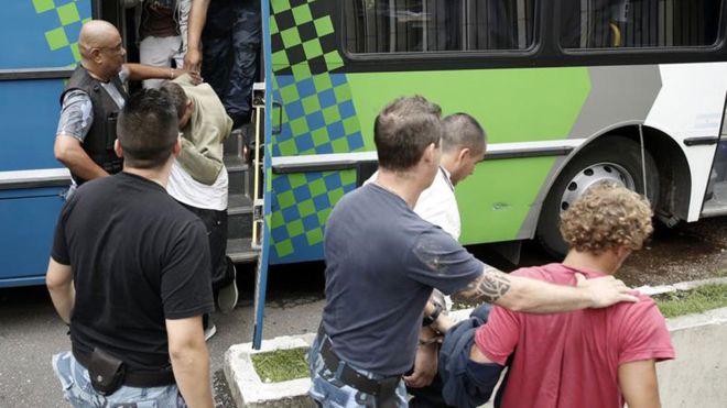 Los jóvenes fueron detenidos por la policía. MAURO V. RIZZI/LA NACION