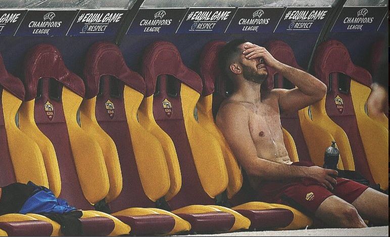 Esta fue la imágen de Manolas que se hizo viral en internet. (Foto Prensa Libre: Twitter)