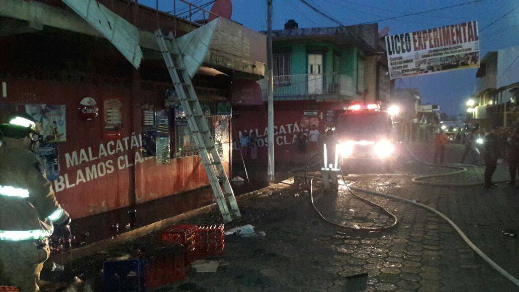 Vista del inmueble siniestrado en el cantón Barrios de Malacatán, San Marcos. (Foto Prensa Libre: Whitmer Barrera)