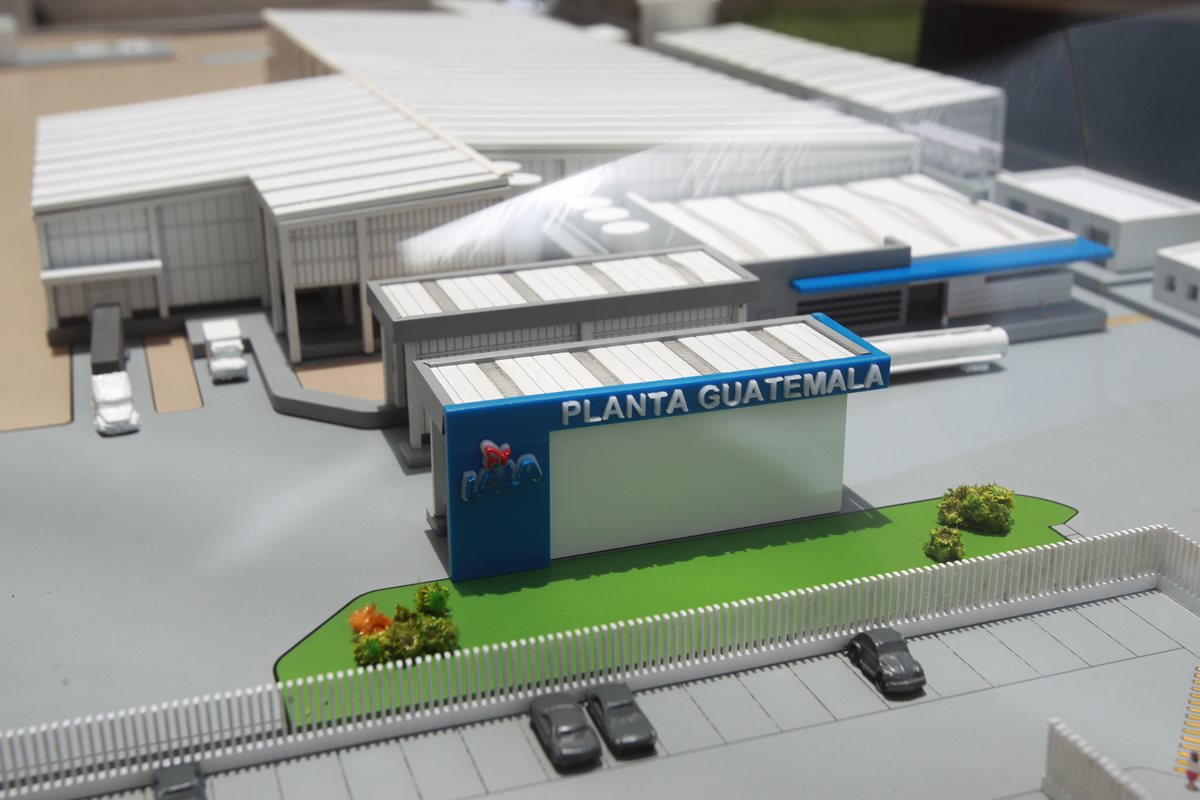 Maqueta de la nueva planta que Lala construirá en Escuintla. Foto Estuardo Paredes