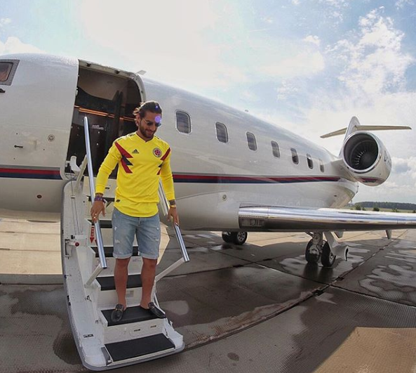 Maluma anunció en sus redes sociales que se encontraba rumbo a Saransk (Foto Prensa Libre: Instagram @Maluma)