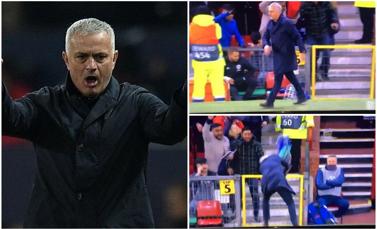 José Mourinho perdió el control en la anotación del triunfo de United contra Young Boys. (Foto Redes).