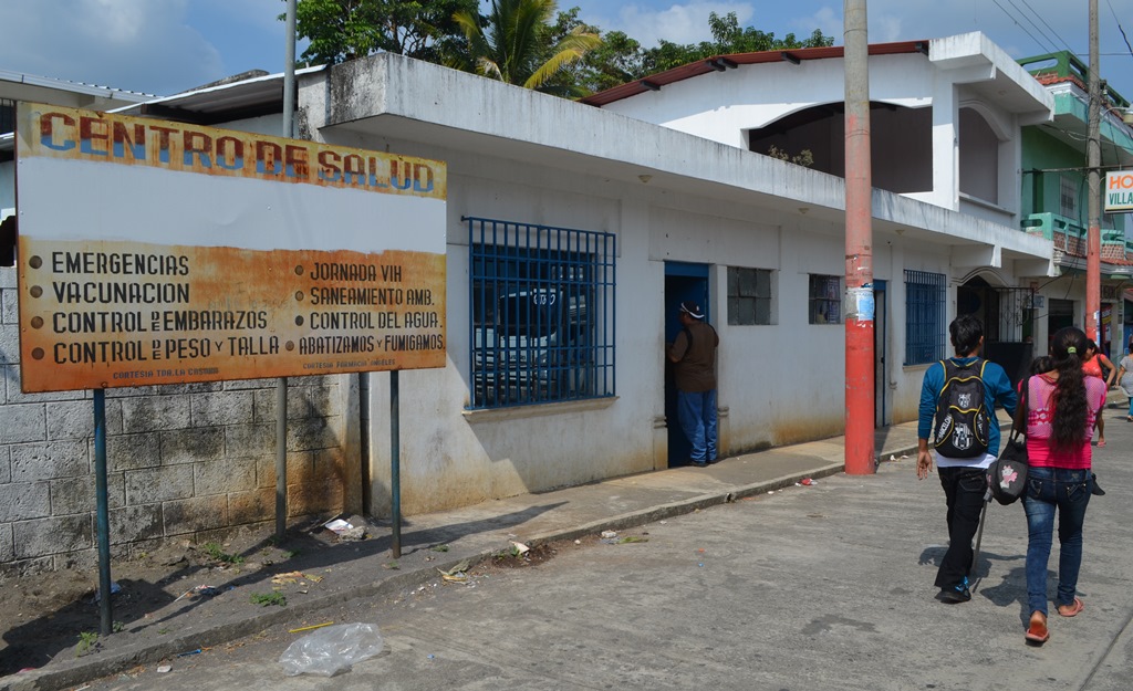 Local donde funcionaba el CAP en el Asital, Retalhuleu. (Foto Prensa Libre: Jorge Tizol).