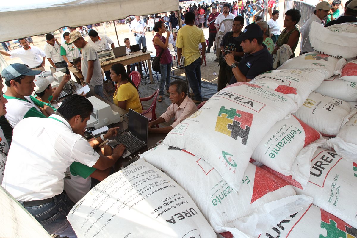 Programa de fertilizantes representó casi Q200 millones el año pasado, se estima que habrá 700 mil beneficiados. (Foto Prensa Libre: Hemeroteca PL)