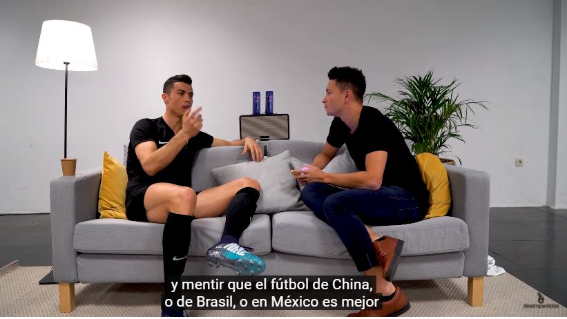 Cristiano admitió que para él, el futbol europeo era el mejor. (Foto Prensa Libre Captura de Pantalla Youtube)